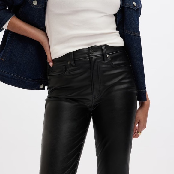 Gap high ride vintage slim vegan leather pants size 14/32R. Perfect condition! - Picture 4 of 4